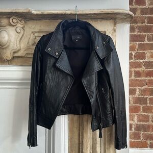 Mackage black leather jacket size XS